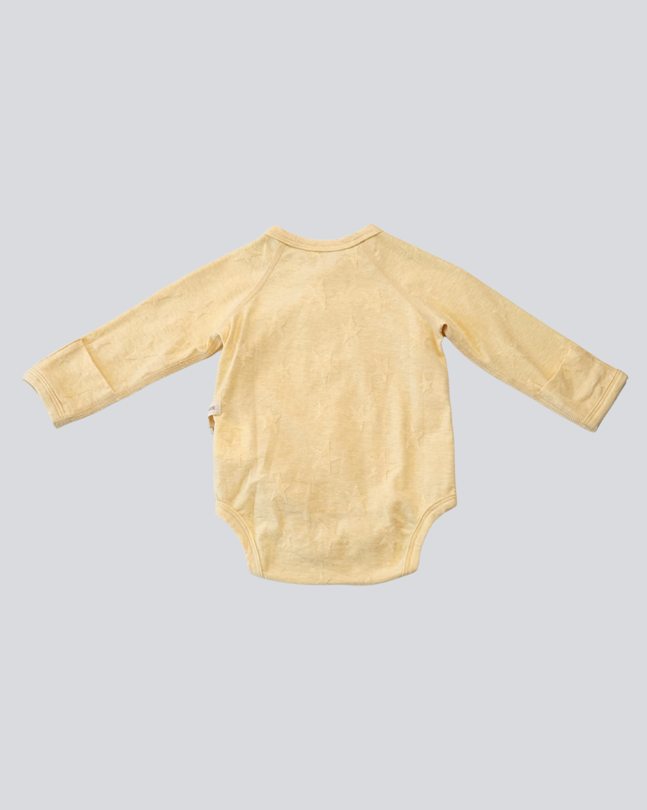 Long Sleeve Kimono - Yellow Star-jacquard