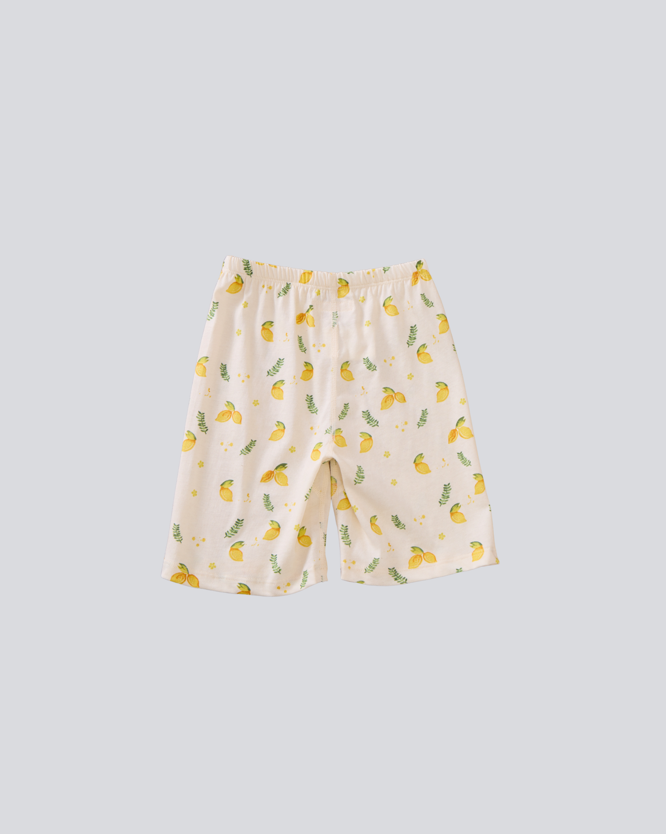 2-pcs Short Sleeve Organic Cotton Pajama Set - Lemon Print