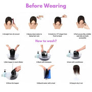 Real Human Hair Silk Base Hair Topper with Clip – Natural, Luxurious, Effortless Confidence