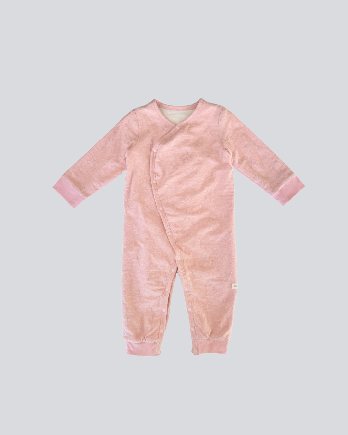 Long-sleeve Romper - Pink Star Jacquard