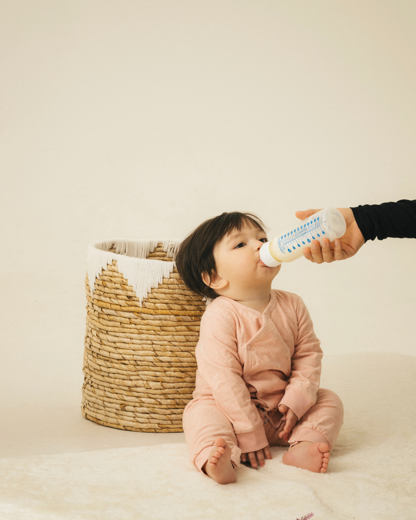 Long-sleeve Romper - Pink Star Jacquard