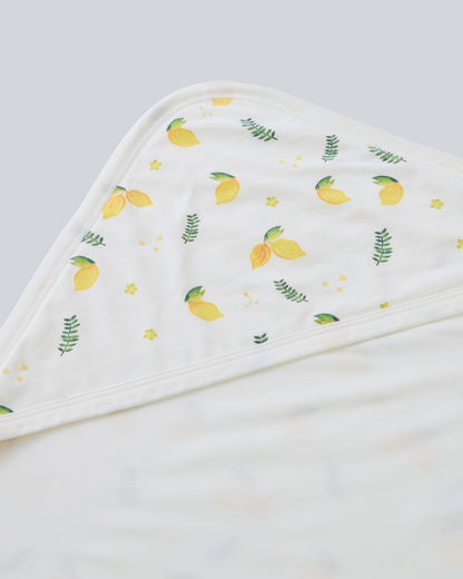 Hooded Blanket - Lemon Print