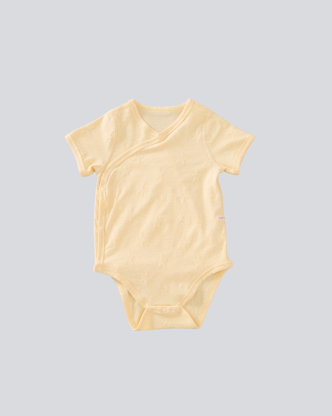 Short Sleeve Kimono - Yellow Star-jacquard