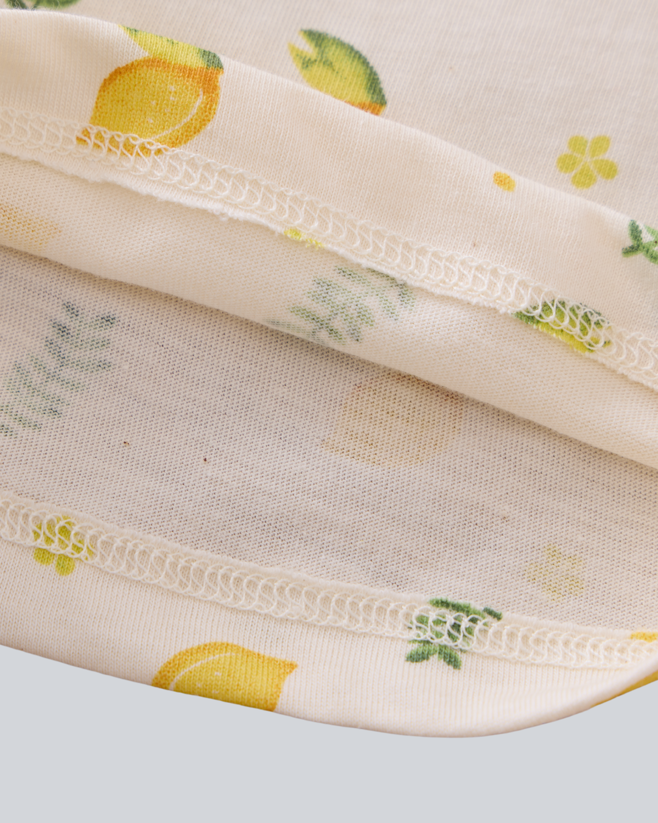 2-pcs Short Sleeve Organic Cotton Pajama Set - Lemon Print