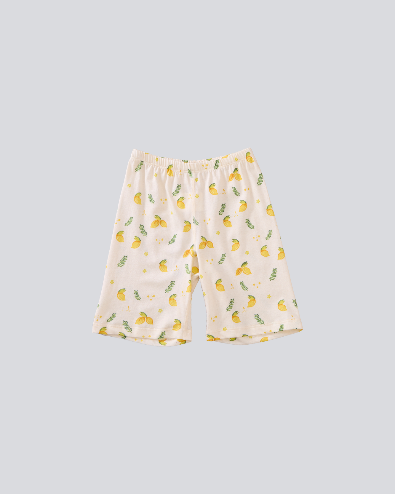 2-pcs Short Sleeve Organic Cotton Pajama Set - Lemon Print