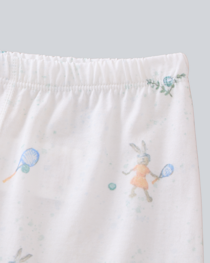 2-pcs Short Sleeve Pajama Set - Tennis Print