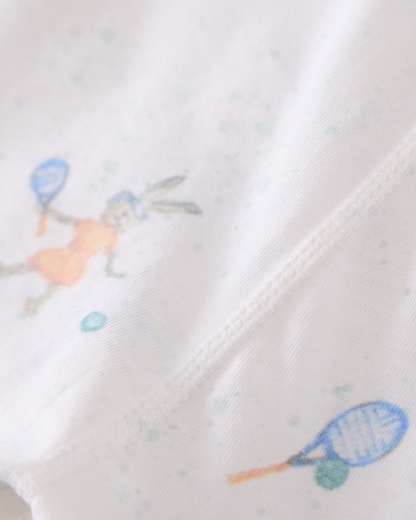 2-pcs Short Sleeve Pajama Set - Tennis Print