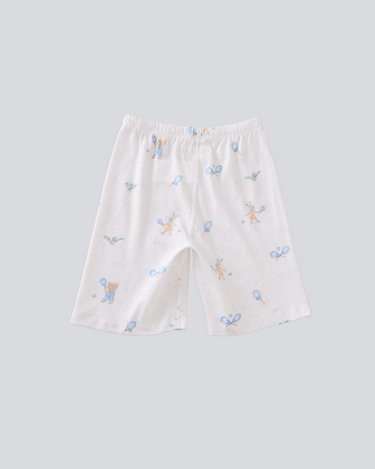 2-pcs Short Sleeve Pajama Set - Tennis Print