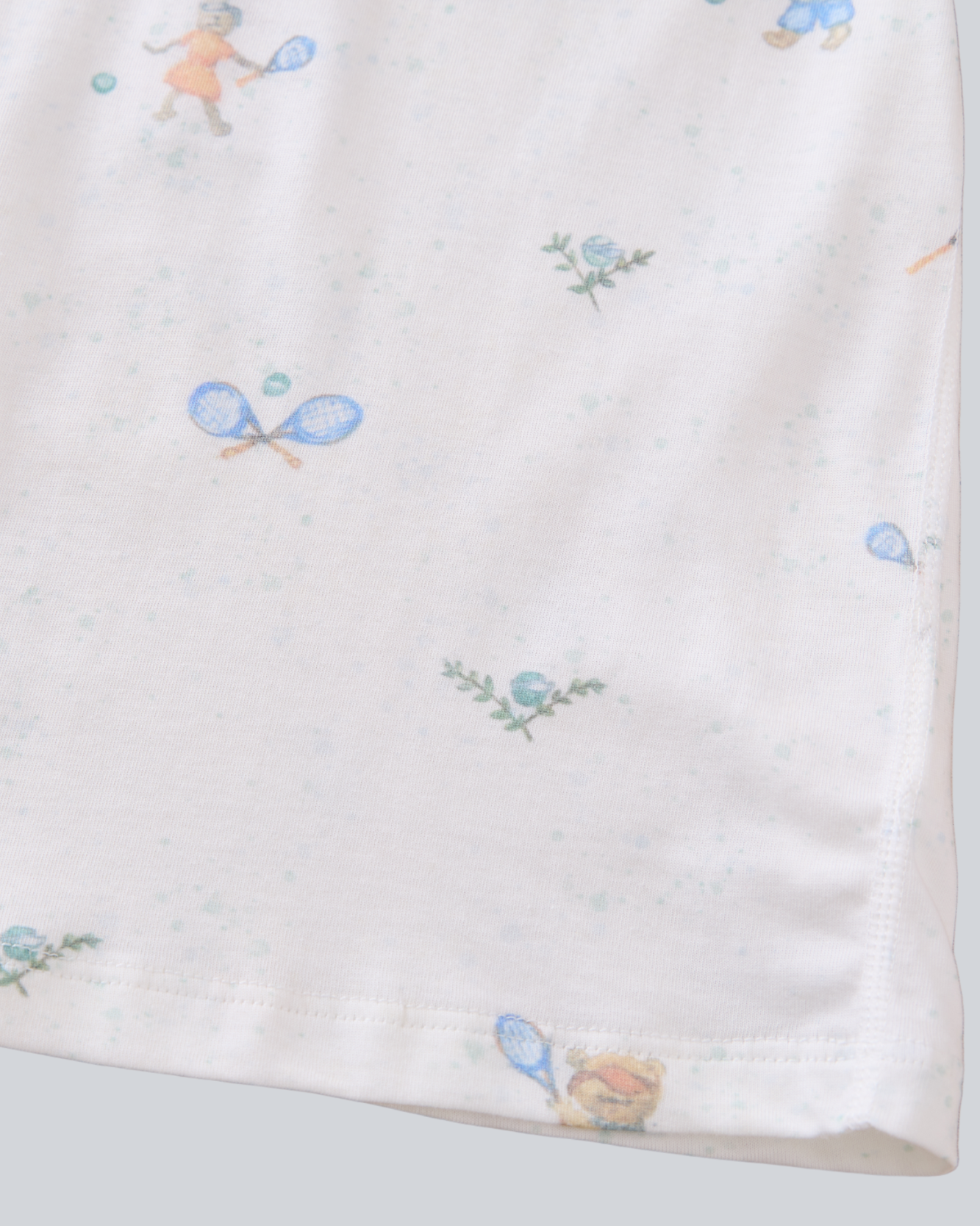 2-pcs Short Sleeve Pajama Set - Tennis Print