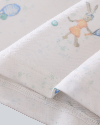 2-pcs Short Sleeve Pajama Set - Tennis Print