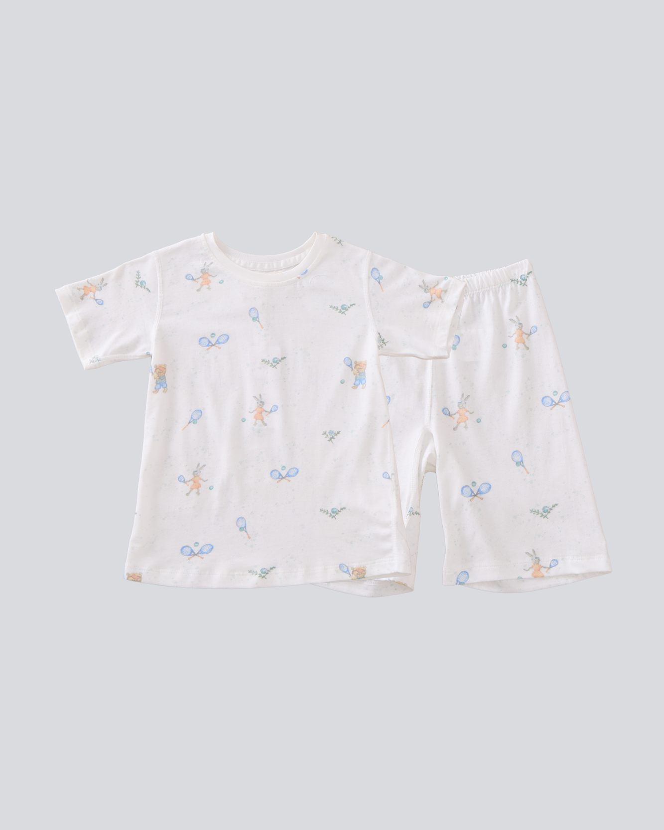 2-pcs Short Sleeve Pajama Set - Tennis Print