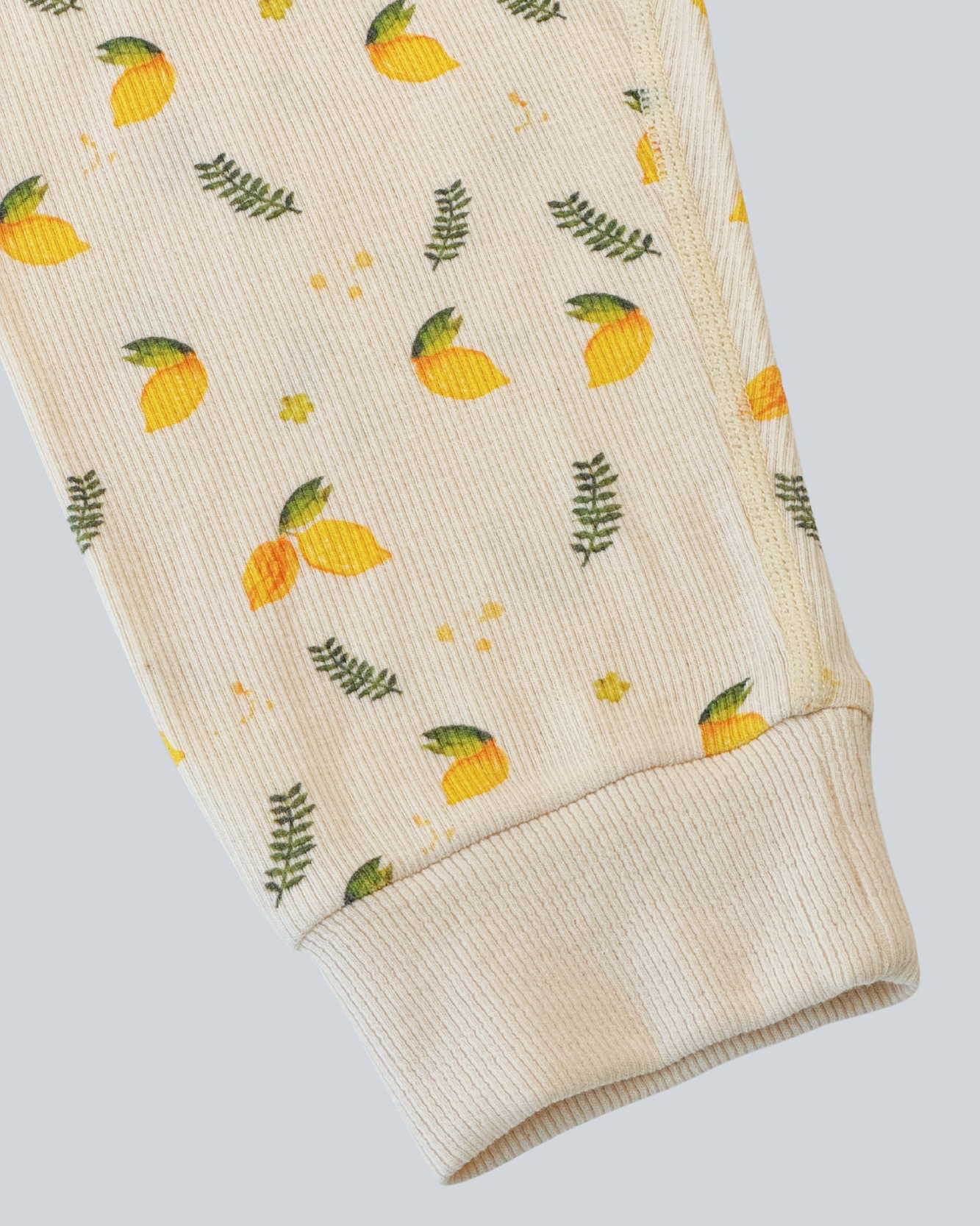 2-pcs Long Sleeve Pajama Set - Lemon Print