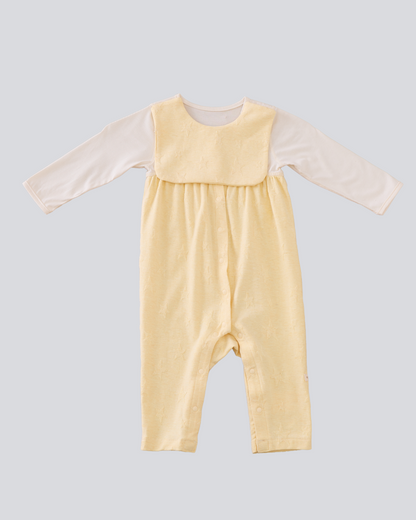 Multi-functional Romper - Yellow Star-jacquard