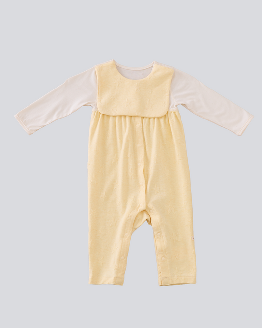 Multi-functional Romper - Yellow Star-jacquard