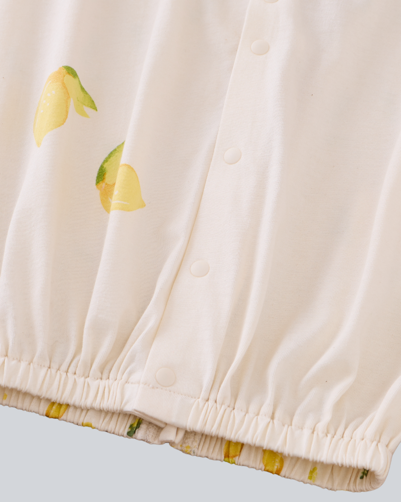 Long sleeve Convertible Gown - Lemon Print