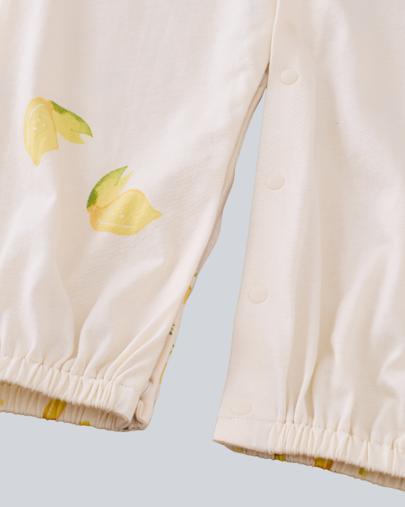 Long sleeve Convertible Gown - Lemon Print