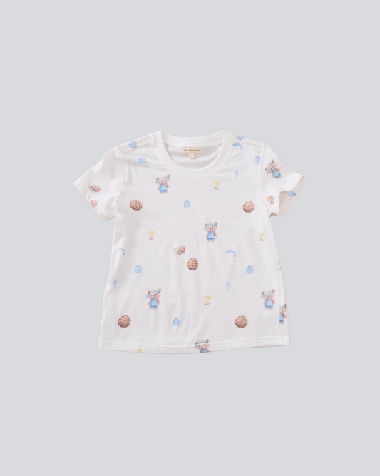 Short Sleeves T-shirt - Basketball Print